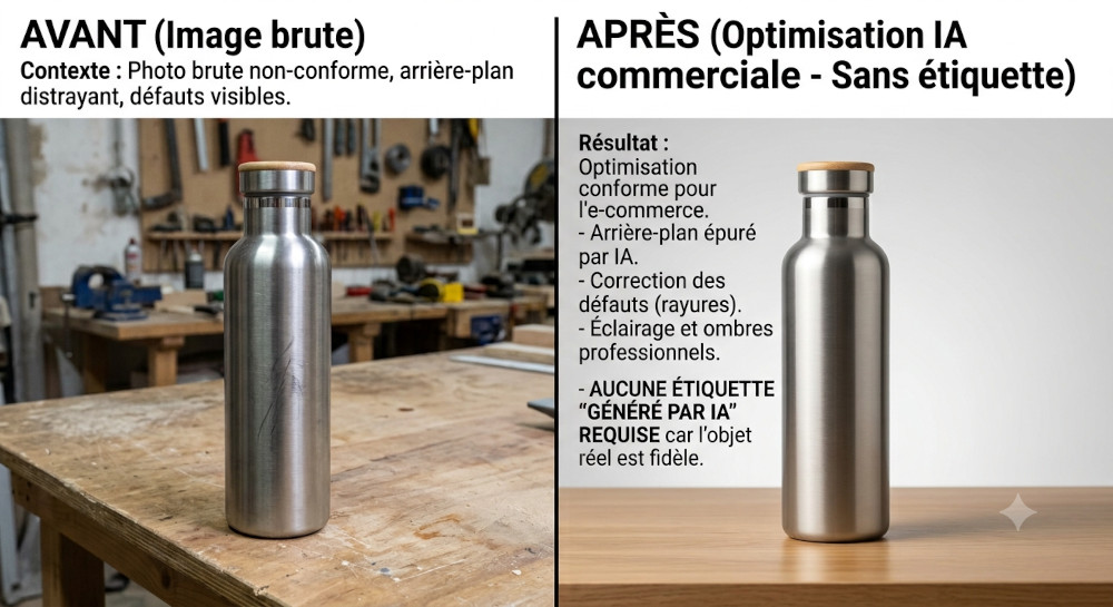 Exemple d'une image améliorée par l'outil IA