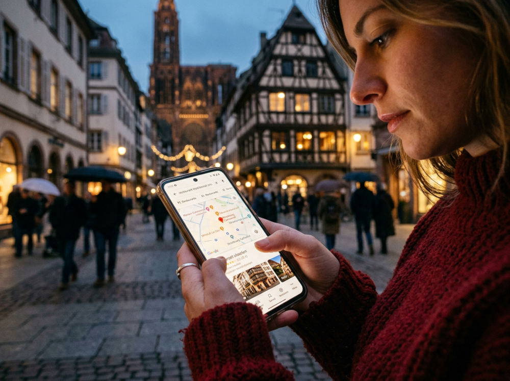 Recherche d'une entreprise sur Google Business Profile en Alsace